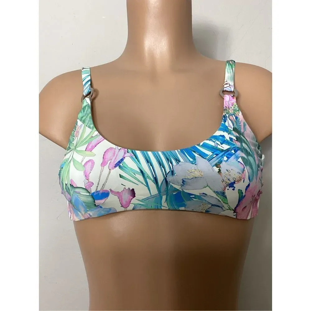 New BEBE tropical floral bikini set. Large. Retails $135